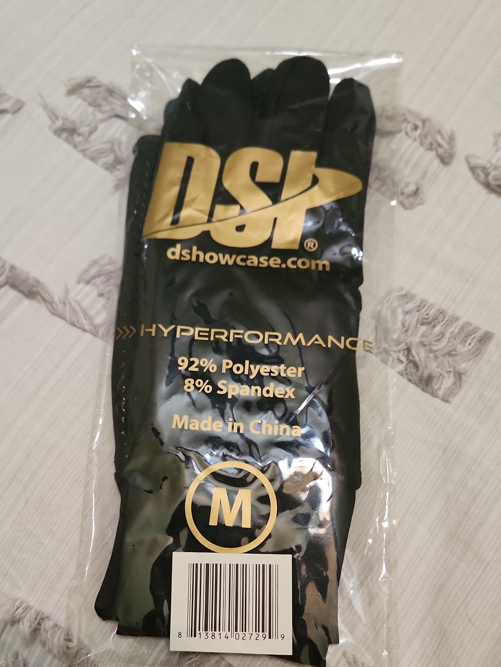 NEW, Hyperperformance Black Gloves - Medium